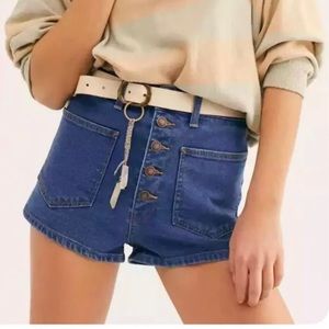 Free people,denim high waisted shorts!